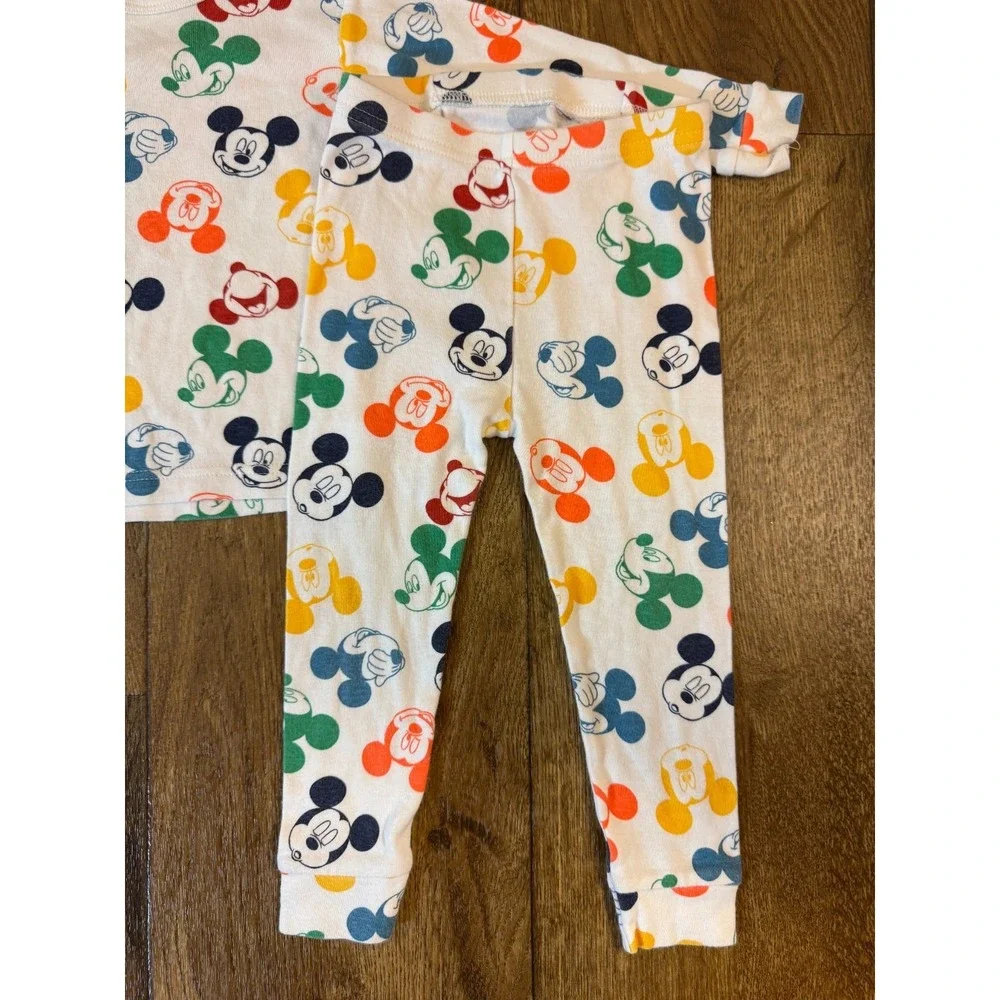 Gap‎ Disney Mickey Mouse 2 PC Pajama Set 2T Toddler Sleepwear Long Sleeved Pants